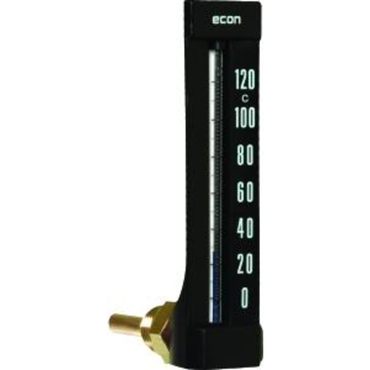 Thermomètre à tube de verre fig. 1656 plastique angle d'insertion 90° modèle moyenne